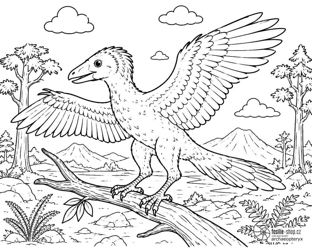 archaeopteryx-omalovanka-zdarma