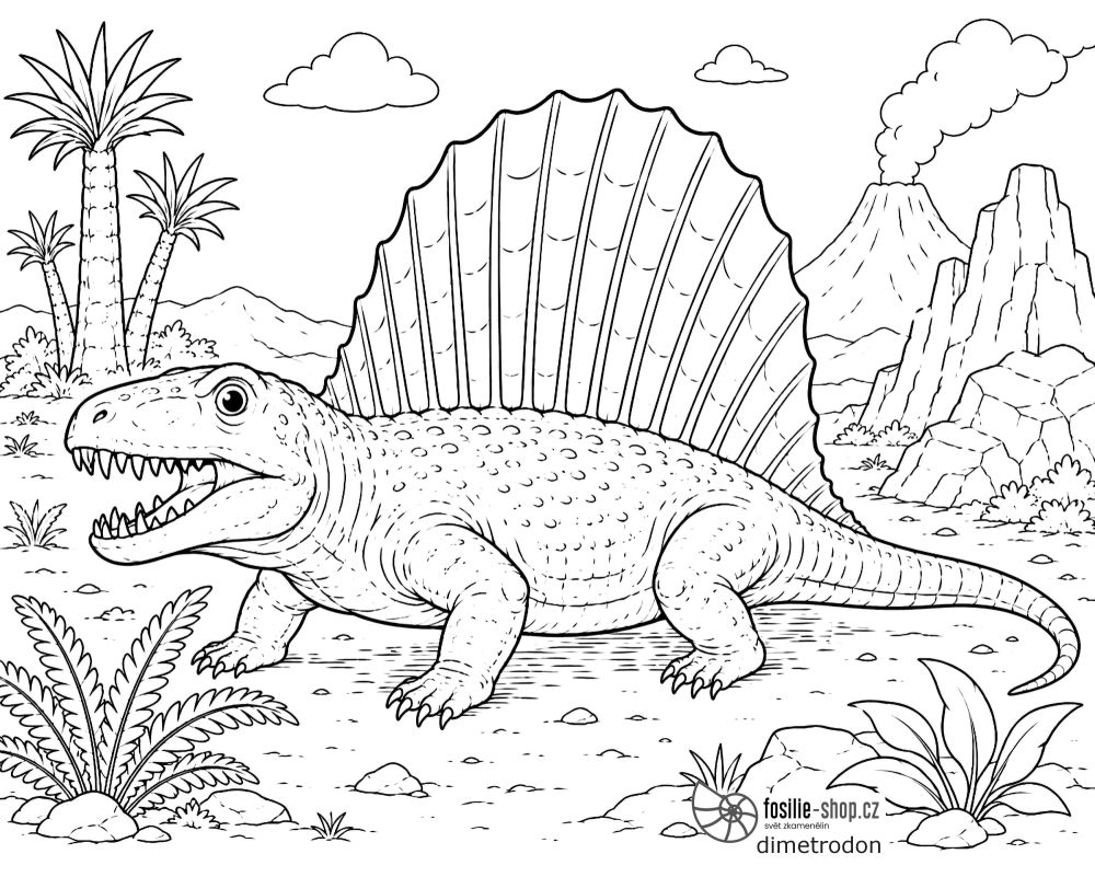 dimetrodon-omalovanka-k-vytisteni