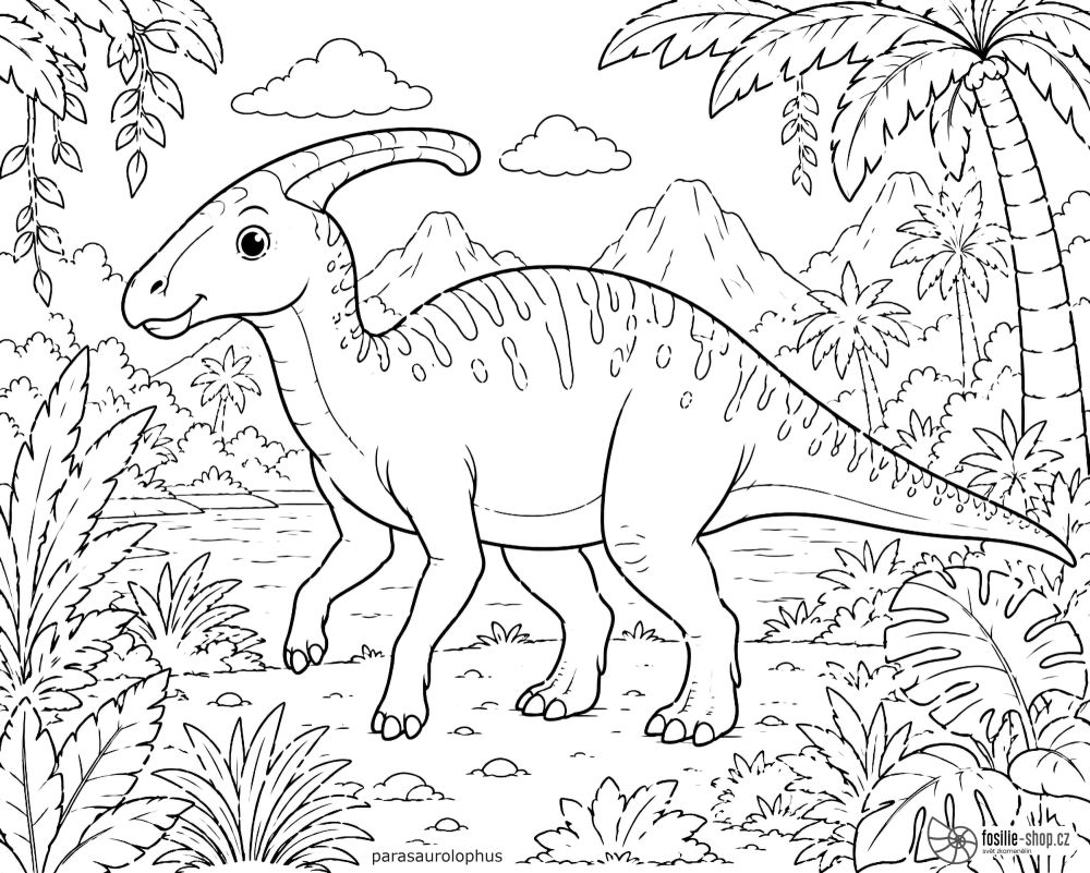 parasaurolophus-dinosaurus-vytisk-zdarma