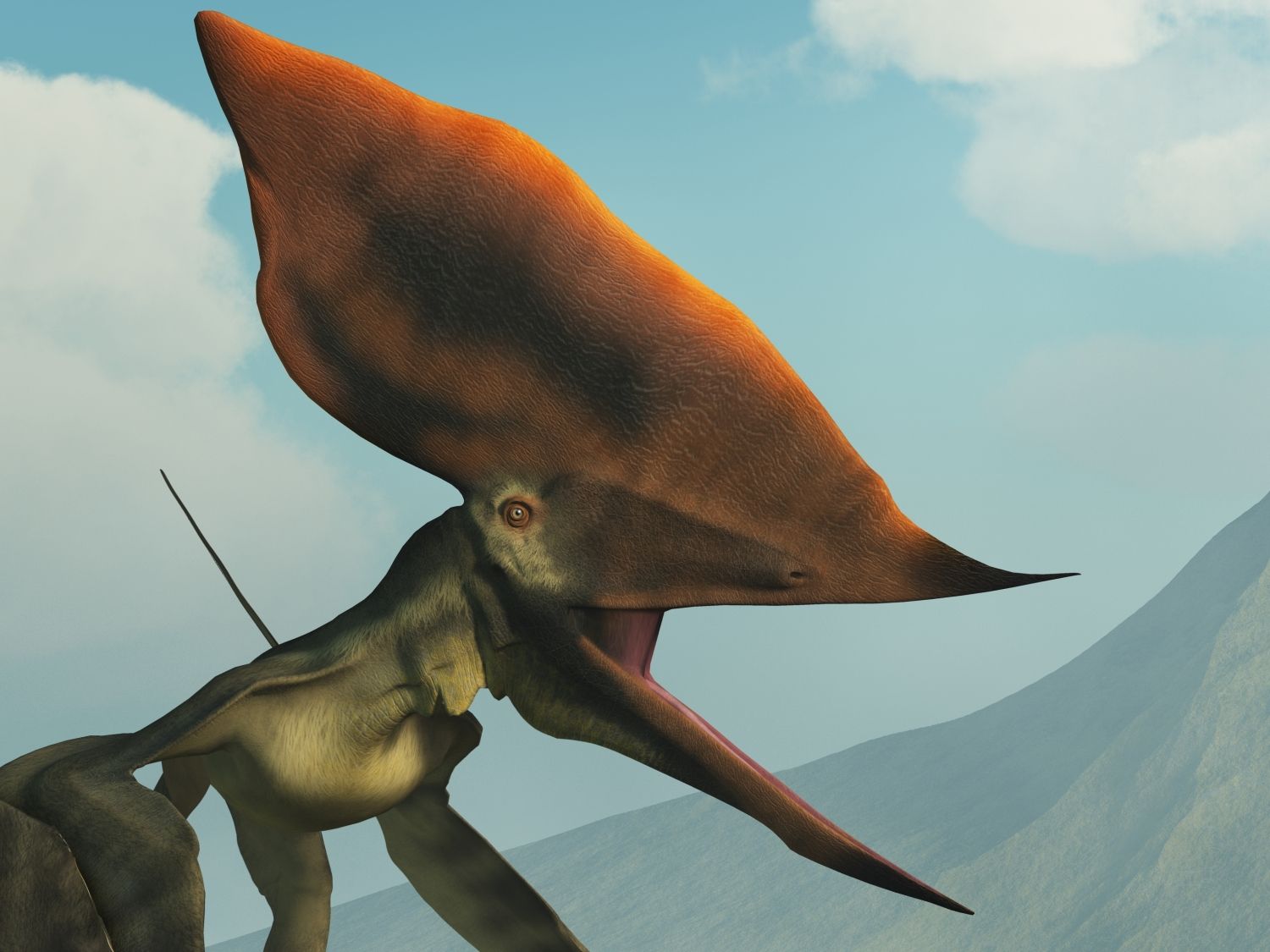 Thalassodromeus, obří ptakoještěr s výrazným hřebenem.