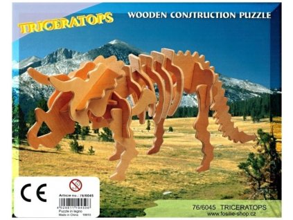3D puzzle - dinosauři: Triceratops