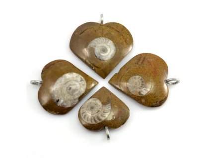 Přívěsky 4ks srdce (8)