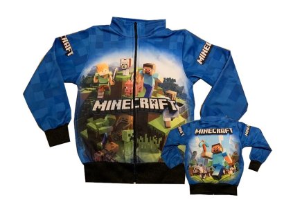 Mikina Minecraft modrá