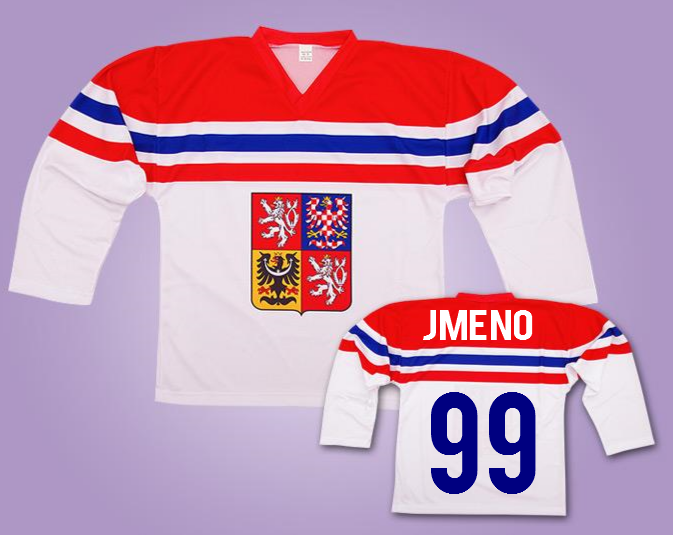 Hokejový dres ČR retro s vlastním jménem Velikost: 3XL