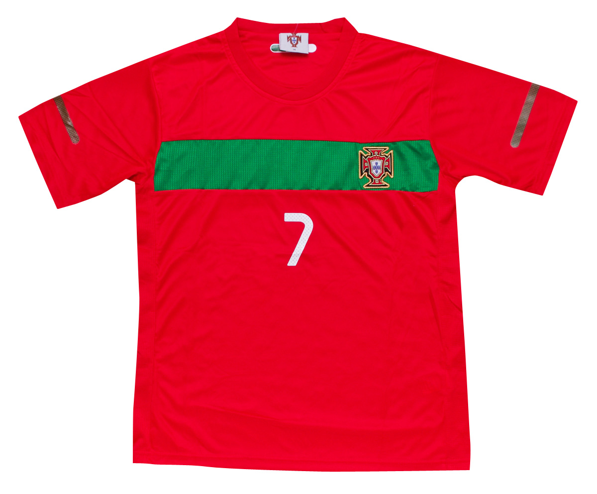 Fotbalový dres Portugal 7 zeleno červený Velikost: L