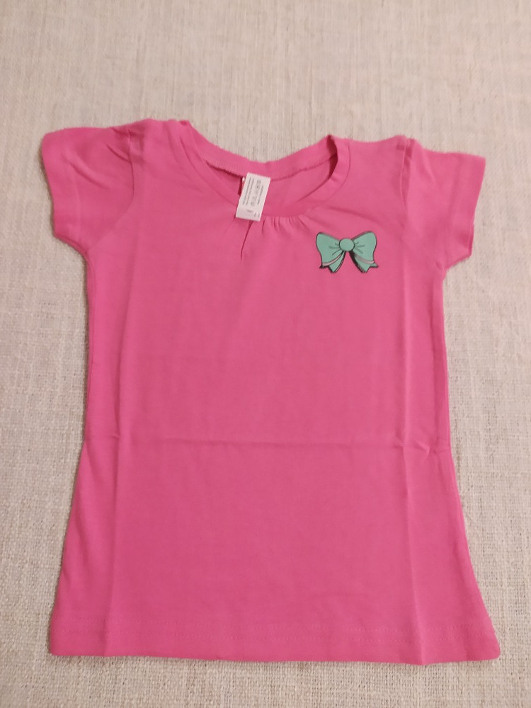 Dívčí tričko Mašlička růžové Velikost: 128 cm (5-6 let)