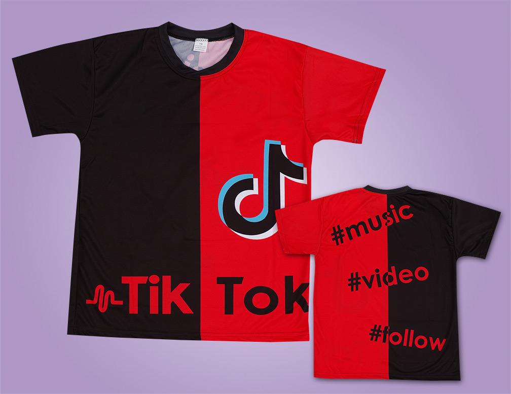 Dětské tričko Tik Tok červené Velikost: 128 cm (4-6 let) výprodej