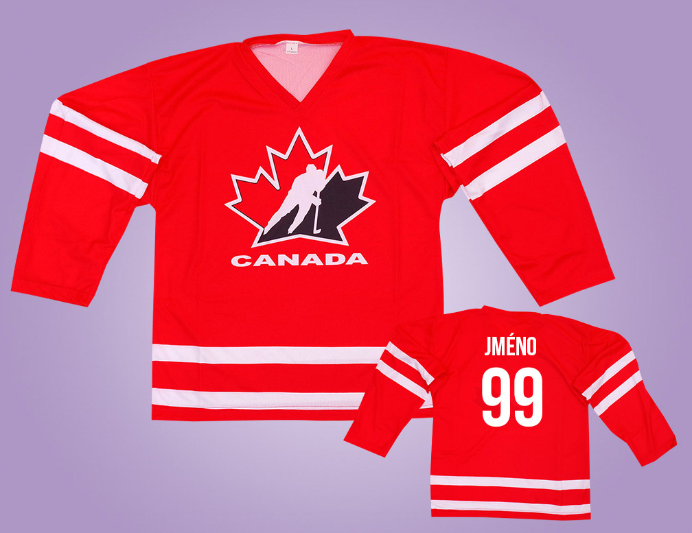 Hokejové dresy Kanada červený vlastní jméno Velikost: XL
