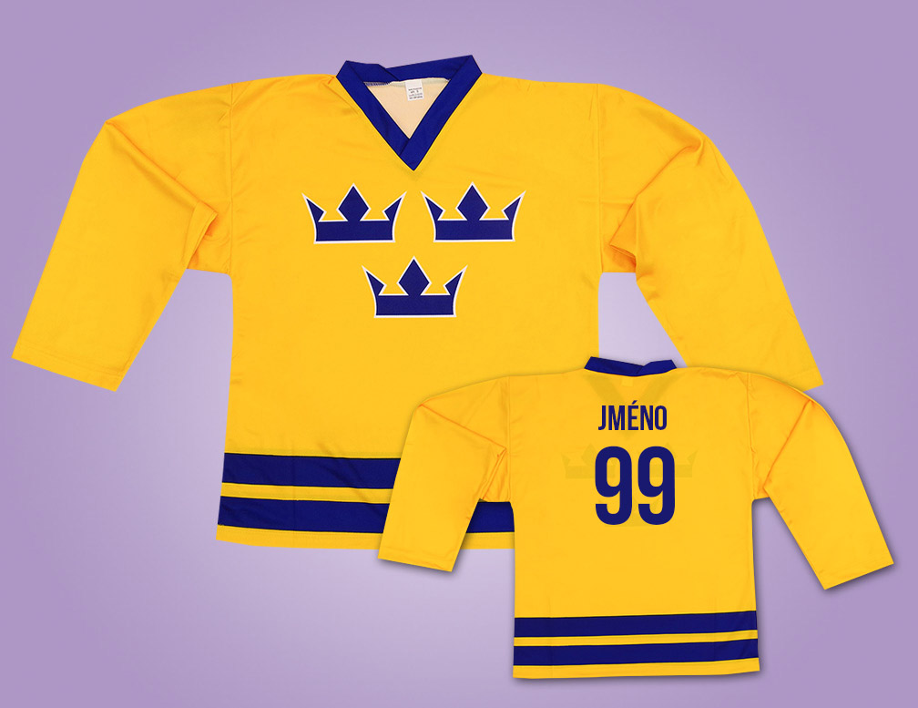 Hokejový dres Švédsko s vlastním jménem Velikost: XXXL