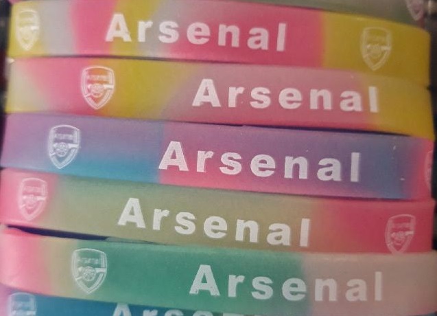 Náramek pryž Arsenal barevný