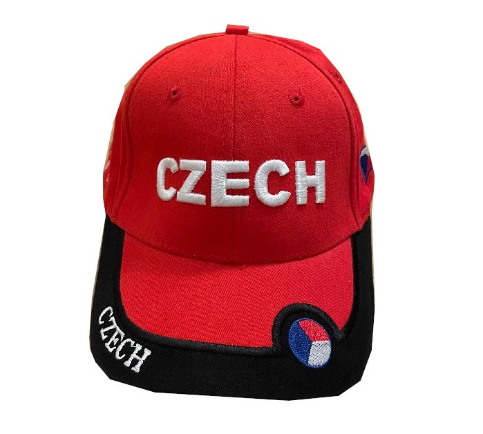 Kšiltovka výšivka Czech červená