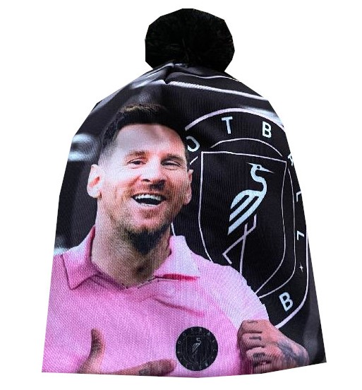 Zimní čepice bambule Messi Miami