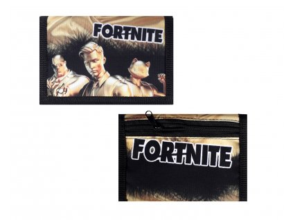 Peněženka Fortnite zlatá (Barva jet black)