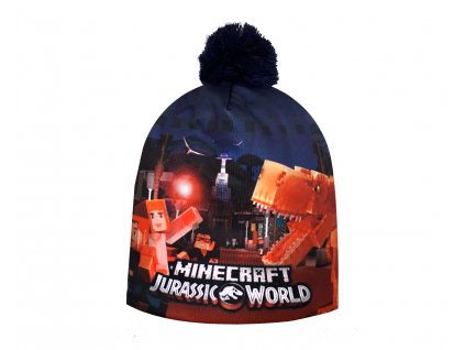 Čepice dětská Minecraft zimní Jurassic World (Velikost M)