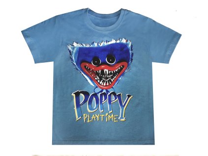 Tričko Huggy Wuggy Playtime modré bavlna