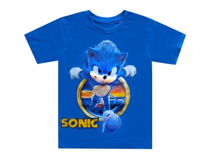 Tričko SONIC modré bavlna