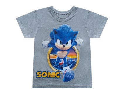 Tričko SONIC šedé bavlna