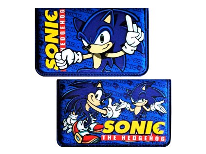 Penál školní 1-patrový 2 chlopně Sonic the hedgehog