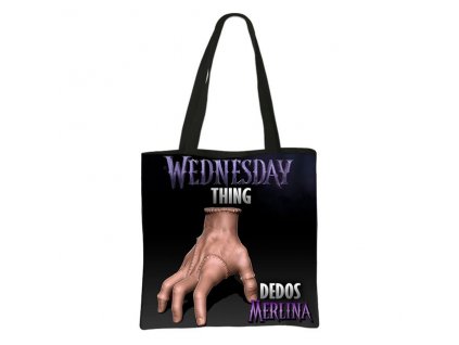 Tv Show Wednesday Addams Shopping Bag Nevermore Academy Shoulder Bags Gothic Girl Reusable Handbag for Travel.jpg 640x640