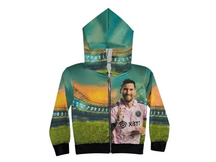 Mikina s kapuci na zip MESSI 2 jaro-podzim