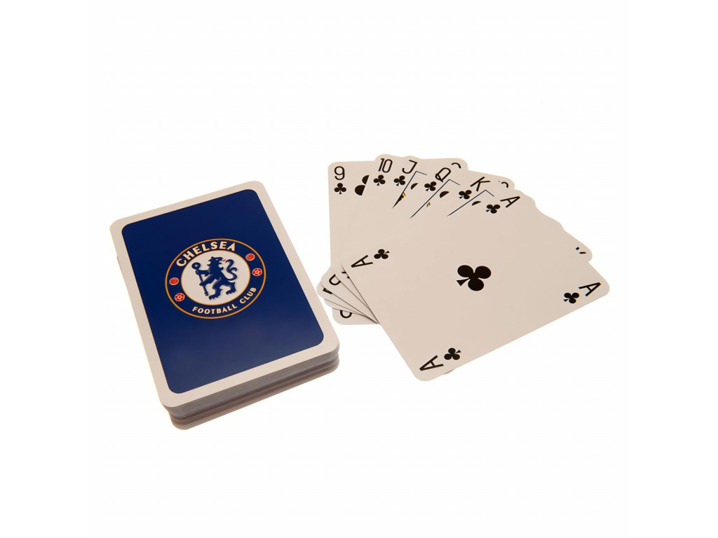 Hrací karty Chelsea FC s klubovým znakem