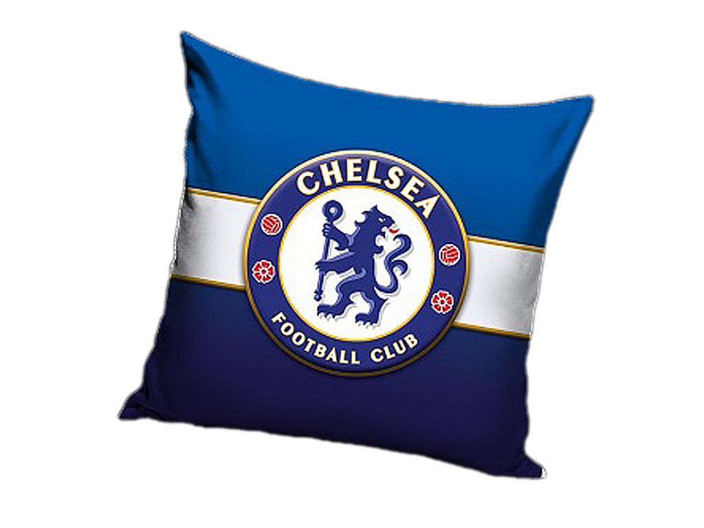 Modrý Polštář Chelsea FC, 40x40cm, Mikrovlákno, Zapínání na Zip