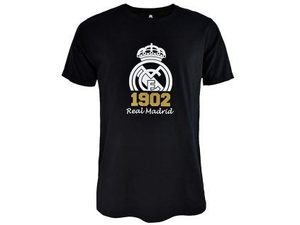 Dětské tričko Real Madrid 1902, černé, bavlna (Velikost 13-14 r)