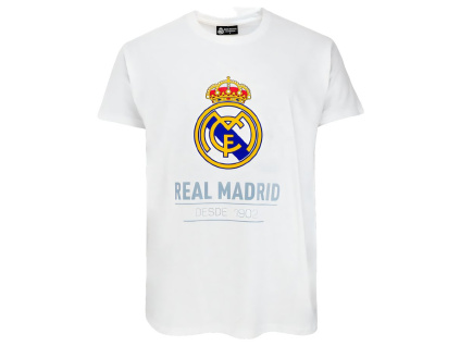 Dětské tričko Real Madrid, Desde 1902, bílé, bavlna (Velikost 13-14 r)