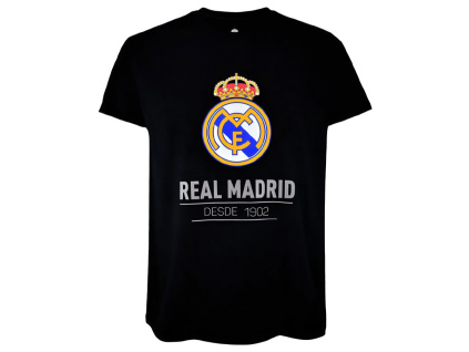 Dětské tričko Real Madrid, Desde 1902, černé, bavlna (Velikost 13-14 r)