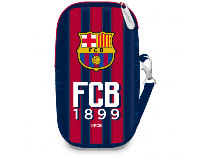 Pouzdro na telefon FC Barcelona se šňůrkou na krk, uzavírání na zip