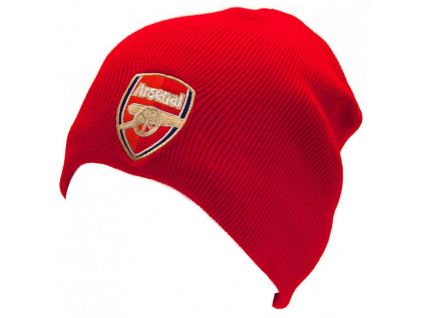 Zimní čepice Arsenal FC, červená, vyšitý znak, univerzální