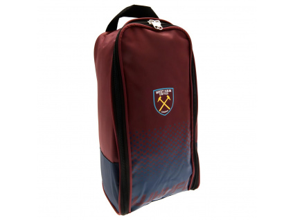 Sportovní taška West Ham United FC, vínovo-modrá, 35x18x12 cm