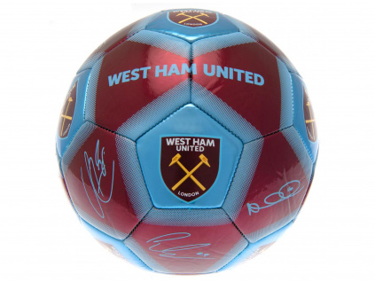 west ham signature ball burgundy sky blue size 5 1