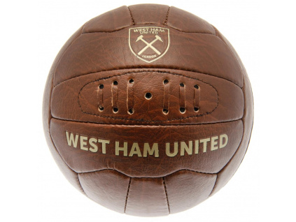 Fotbalový míč West Ham United FC, Retro styl, umělá kůže, vel. 5