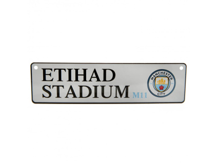 Plechová cedule na okno Manchester City FC Etihad