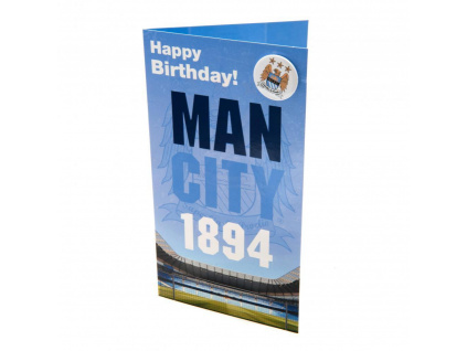 Blahopřání Manchester City FC 1894 s odznakem