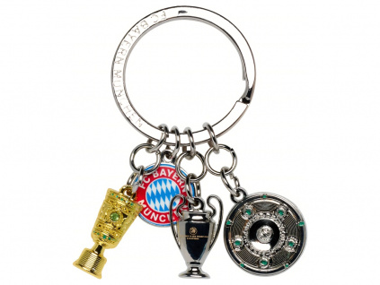 FotbalFans.cz - BAM6068 - Stylová Klíčenka FC Bayern Mnichov se 4 přívěsky. 7cm.