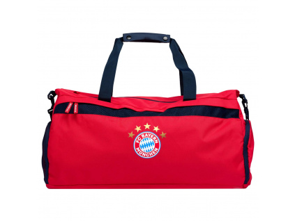 Sportovní taška přes rameno FC Bayern Mnichov, Červená, Zip 60x25x34cm