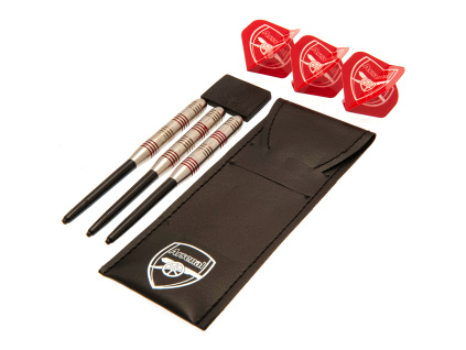 Šipky Arsenal FC, sada 3ks, komplet, kožené pouzdro