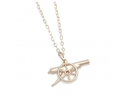 Postříbřený řetízek Arsenal FC, přívěsek kanón