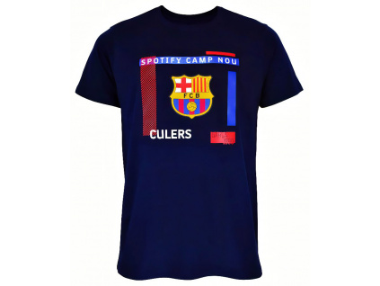 Tričko FC Barcelona, tmavě modré, bavlna