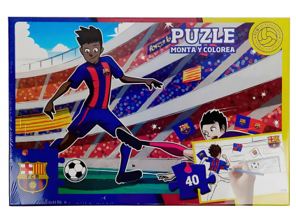 Puzzle FC Barcelona, 40 dílků, vybarvovací
