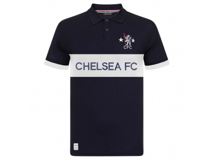 Polo Tričko Chelsea FC, modrá a bílá, bavlna