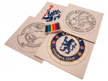 Omalovánkové puzzle Chelsea FC, včetně barevných fixů