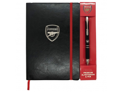 Zápisník a Pero Arsenal FC, černá sada, A5