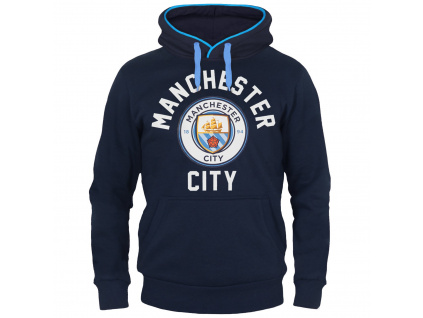 Mikina Manchester City FC, kapuce, tmavě modrá