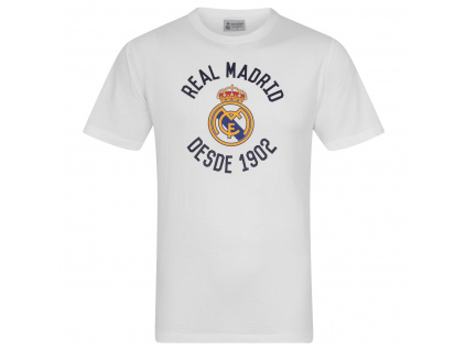 Tričko Real Madrid FC, bílé, bavlna