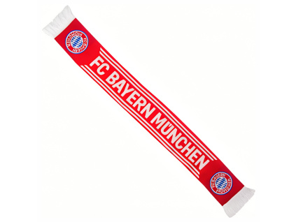 Šála FC Bayern Mnichov, červeno-bílá, 130x17 cm