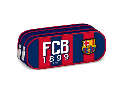 Školní penál FC Barcelona, dvoukomorový, červeno-modrý, 23x10x7 cm