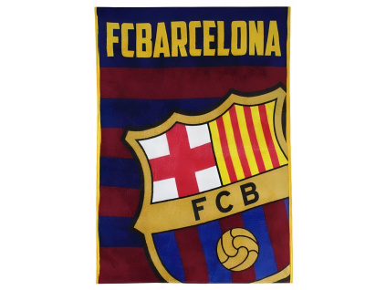Fleecová deka FC Barcelona, vínovo-modrá, 130x160 cm
